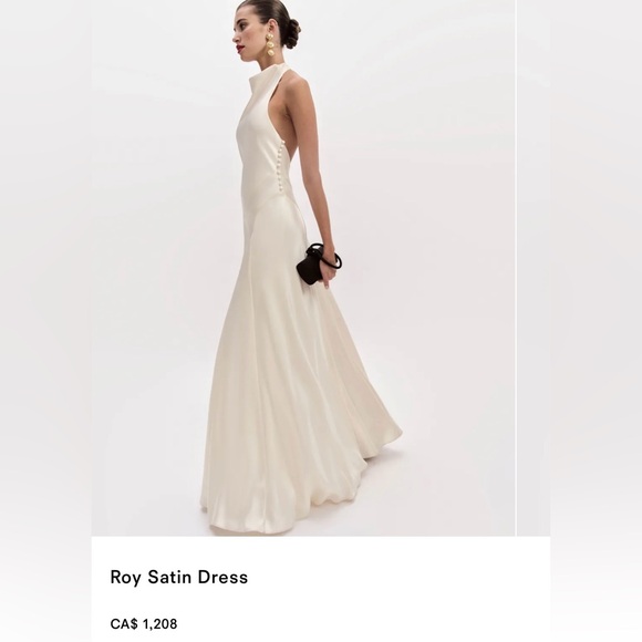 Reformation Dresses & Skirts - Brand new Reformation Roy Satin Dress Size 8 in the colour Fior Di Latte